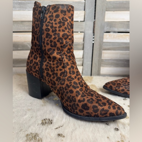 Express Leopard Print Ankle Boots - Size 10 - Picture 8 of 12